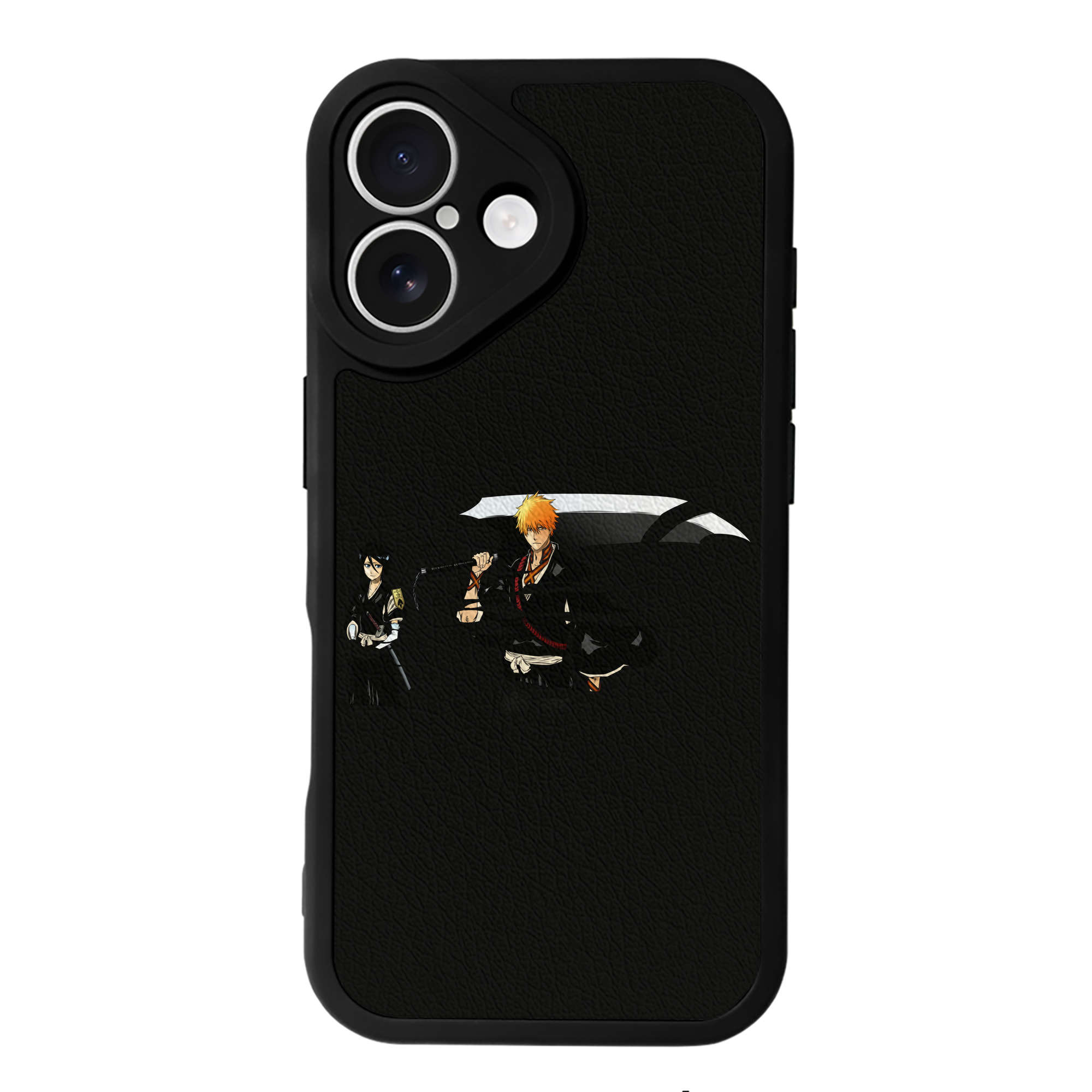 ブリーチ 黒崎一護（くろさき いちご）BLEACH Kurosaki Ichigo 【iPhone 16シリーズ対応】シリコンスマホケース（レザー調） 材質：シリコン
